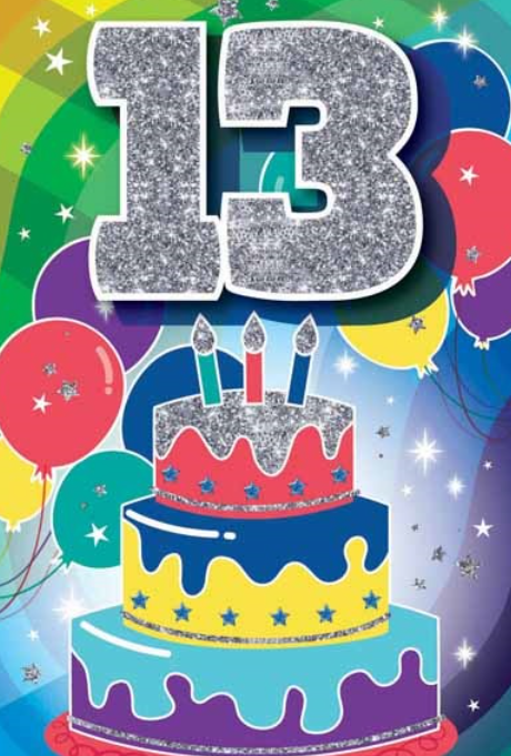 PA-13M-B: Party Age 13 Male (6pcs/pk)-zoom-