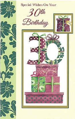 JDZ75306: J-Card Age 30 Female (12pcs/pk)