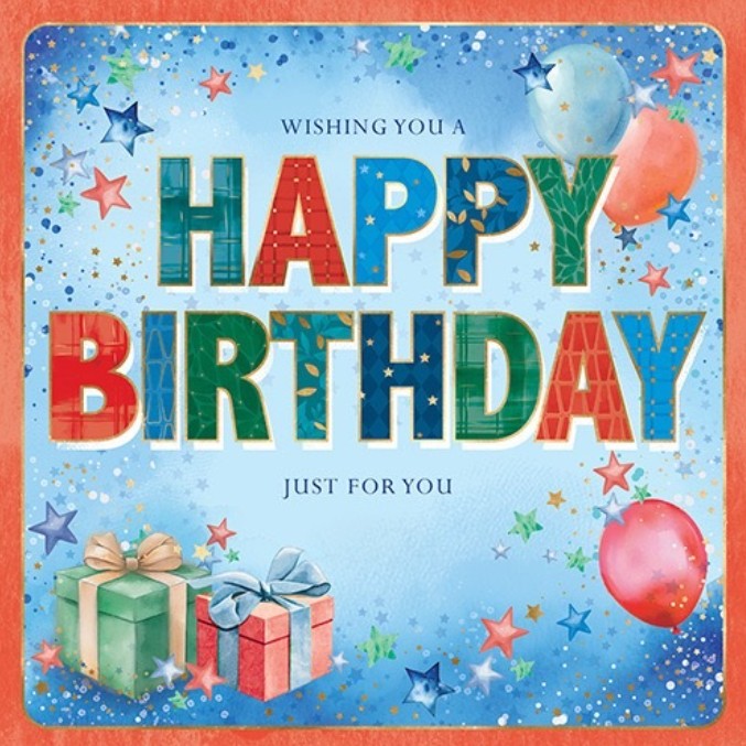 EQ1476: Elegance Square Birthday (6pcs/pk)