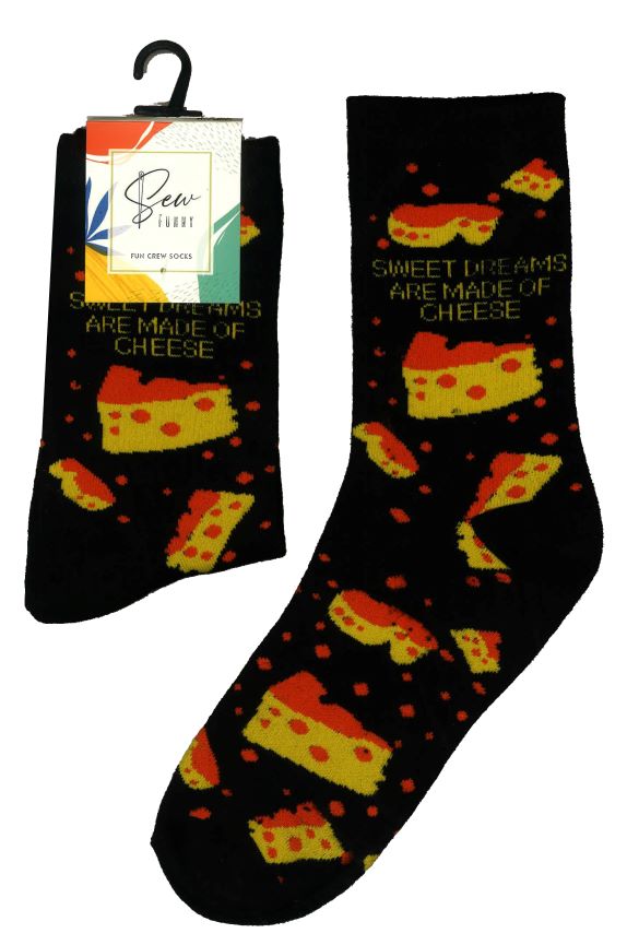 Sew Funny Socks - Sweet Dreams Are Made Of Cheese (5/pack)