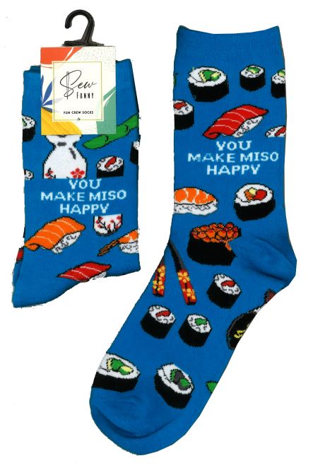 SF002: Sew Funny Socks - You Make Miso Happy (5/pk)-zoom-
