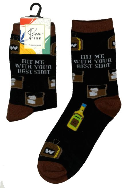 Sew Funny Socks - Hit Me With Your Best Shot (5/pack)