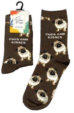 Sew Funny Socks - Pugs And Kisses (5/pack)