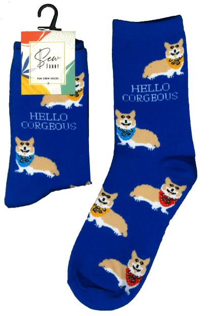 Sew Funny Socks - Hello Corgeous (5/pack)