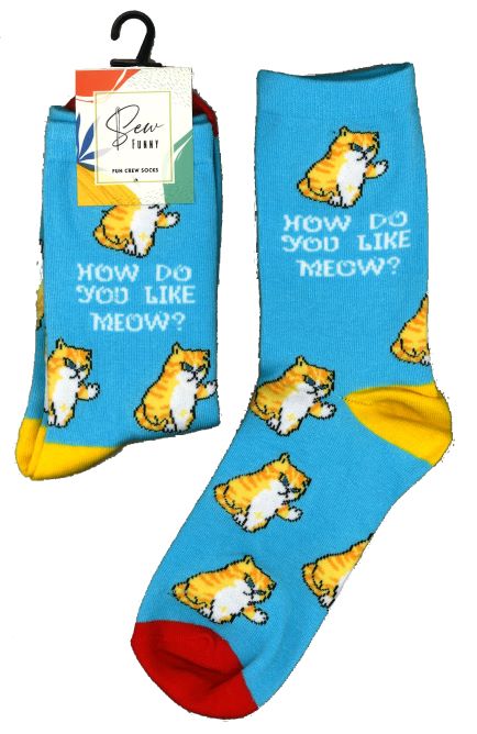 Sew Funny Socks - How Do You Like Meow? (5/pack)