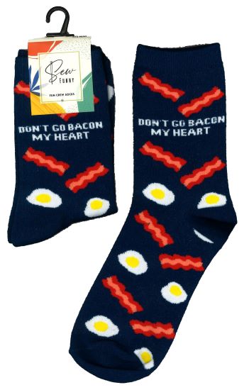 SF024: Sew Funny Socks - Don't Go Bacon My Heart (5/pk)-zoom-