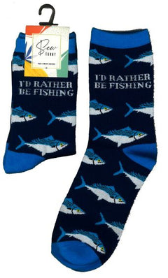 Sew Funny Socks - I'd Rather Be Fishing (5/pack)