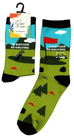 Sew Funny Socks - I'd Rather Be Golfing (5/pack)