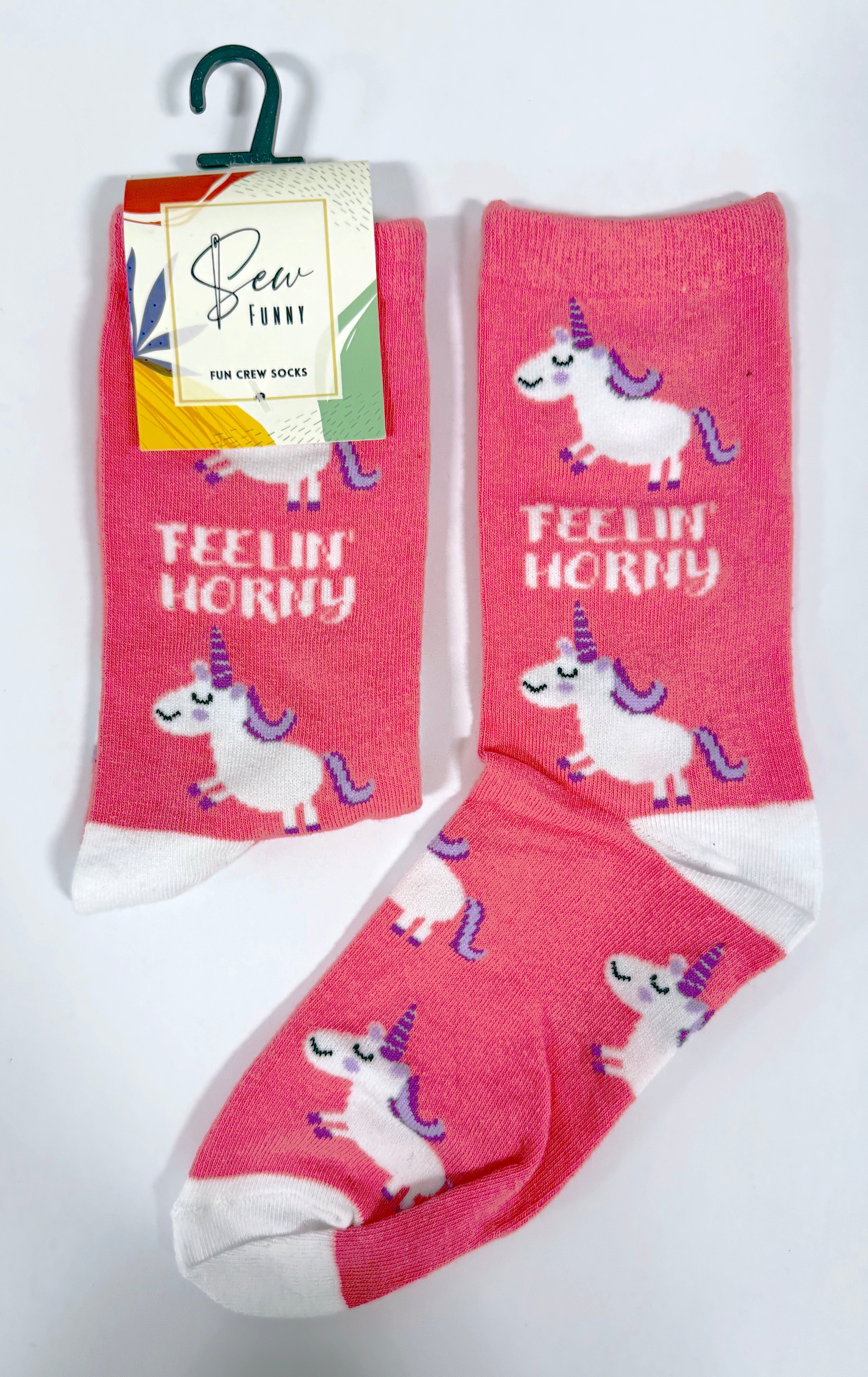 Sew Funny Socks - Feelin' horny
