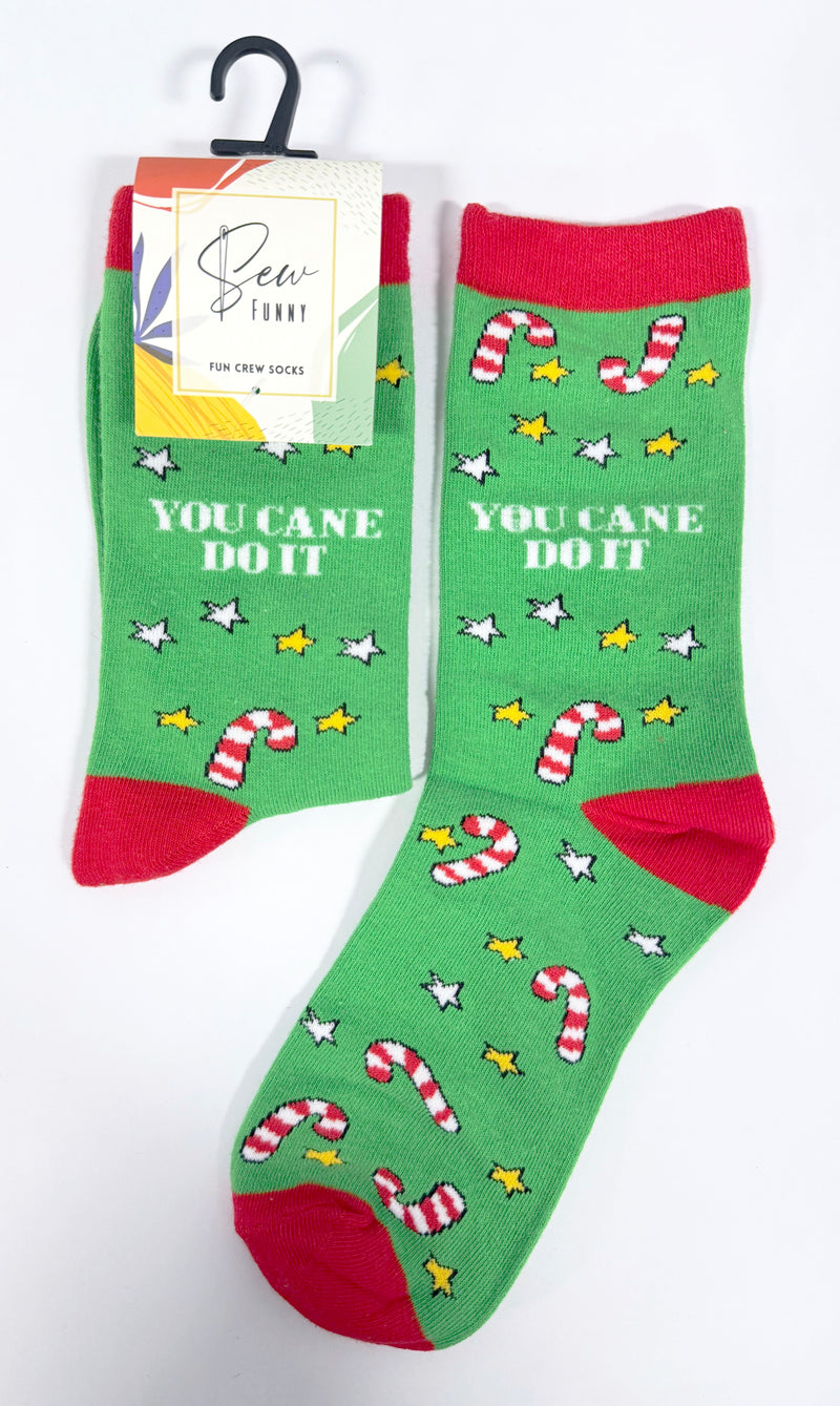 SF045: Sew Funny Socks - You cane do it (5/pk)-zoom-