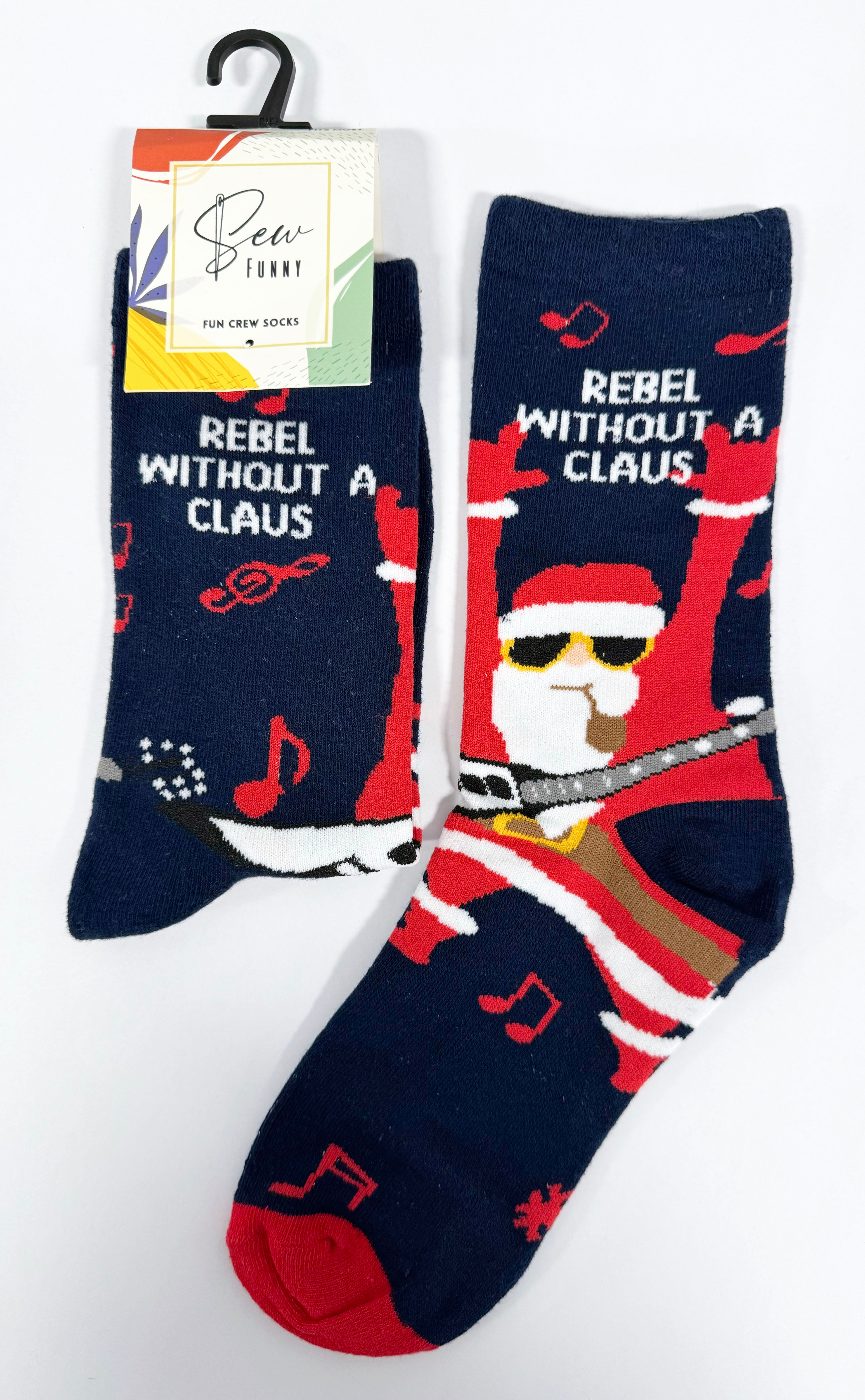 Sew Funny Socks - Rebel without a claus
