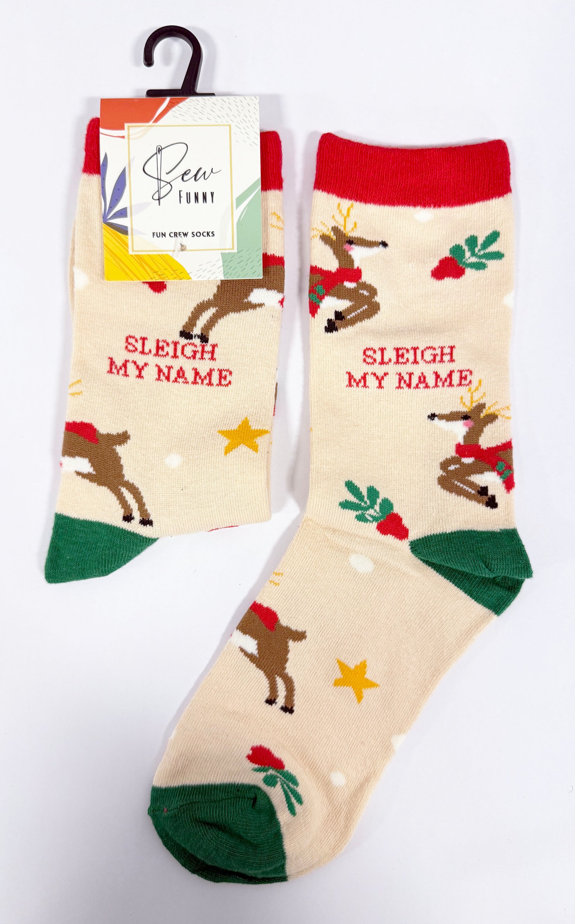 Sew Funny Socks - Sleigh my name