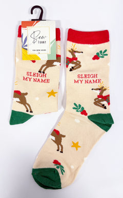 Sew Funny Socks - Sleigh my name