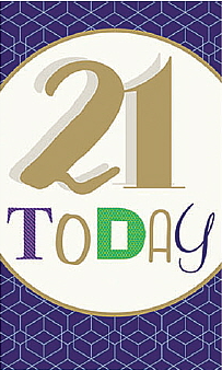 JDZ75218: J-Card Age 21 Male (12pcs/pk)-zoom-