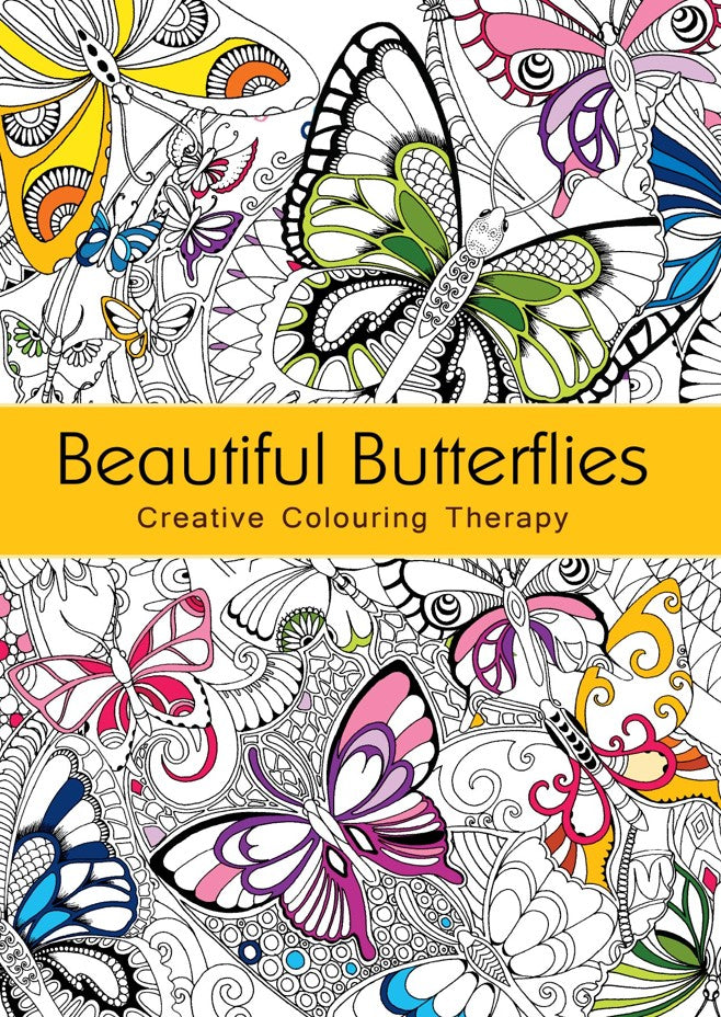 CBADBB: Adult Colouring Book - Beautiful Butterflies (5pcs/pk)-zoom-1