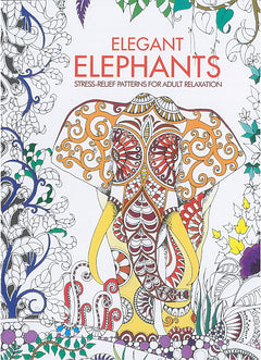 Adult Colouring Book -  Elegant Elephants