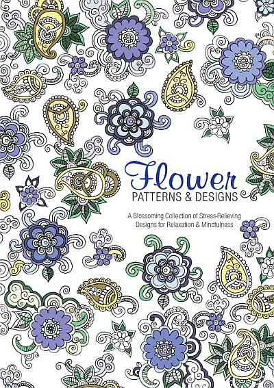 CBADFD: Adult Colouring Book - Flower Patterns & Design (5pcs/pk)-zoom-