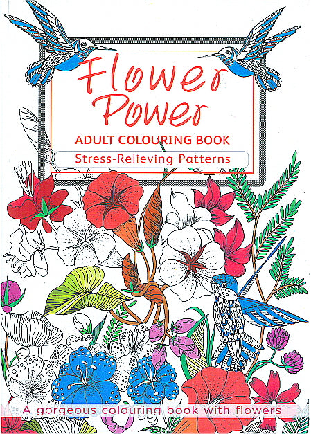 Adult Colouring Book -  Flower Power