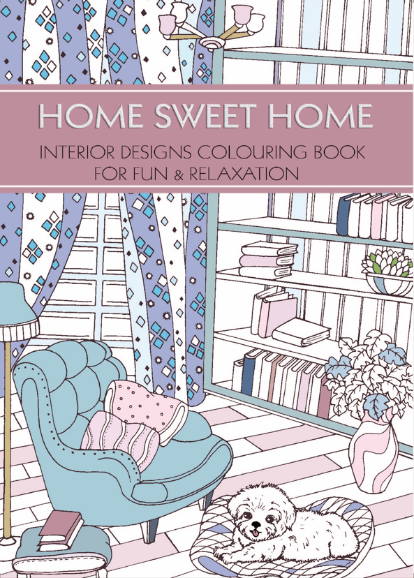 CBADHS: Adult Colouring Book - Home Sweet Home (5pcs/pk)-zoom-