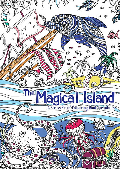 CBADMI: Adult Colouring Book - The Magical Island (5pcs/pk)-zoom-
