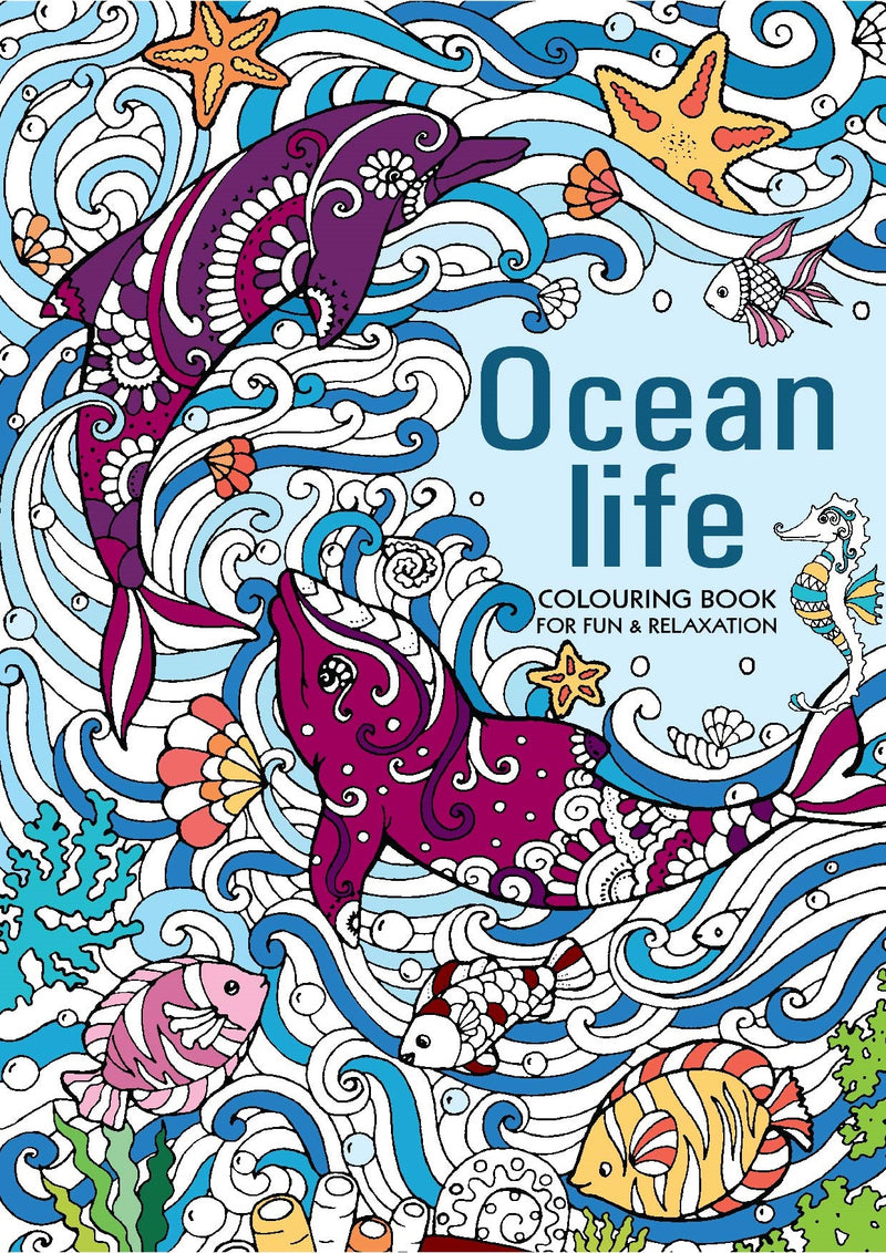 CBADOL: Adult Colouring Book - Ocean Life (5pcs/pk)-zoom-