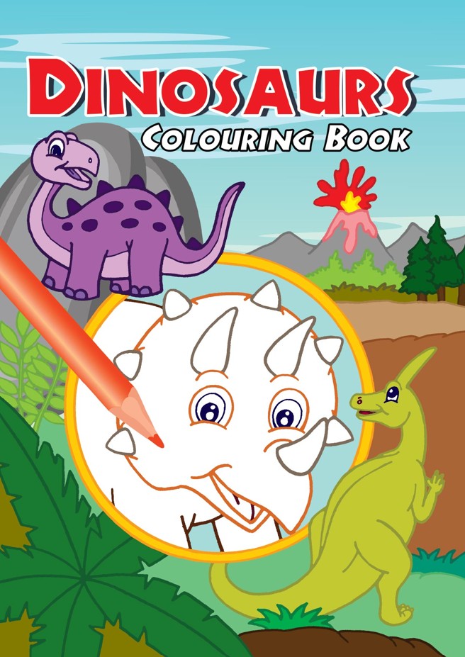 CBCBDI5: Colouring Book: Dinosaurs (10pcs/pk)-zoom-