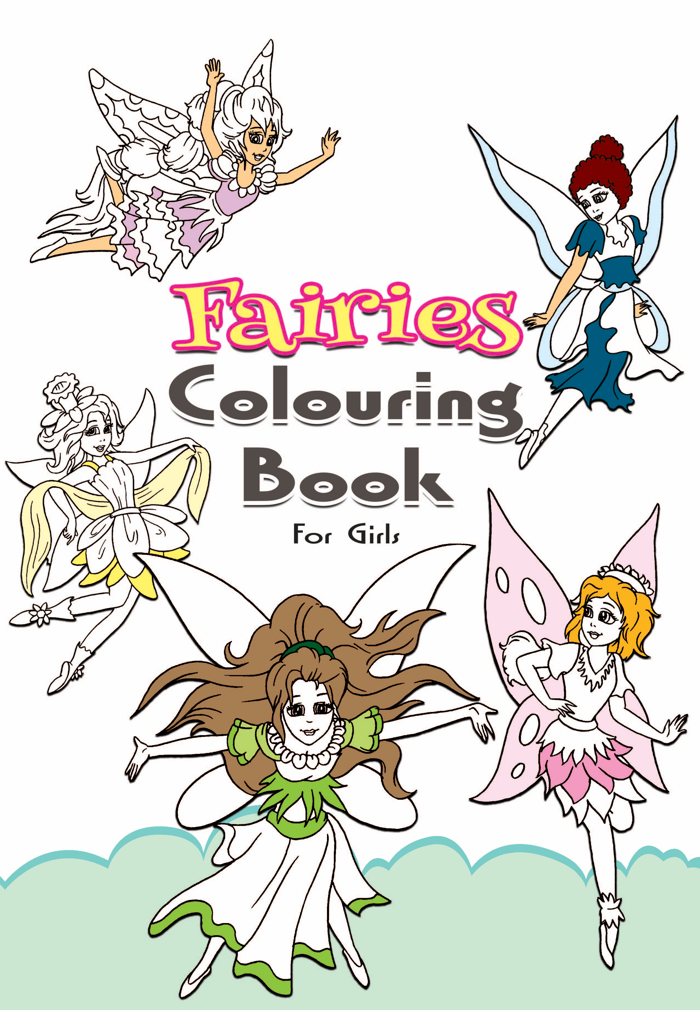 CBCBFA3: Colouring Book: Fairies (10pcs/pk)-zoom-