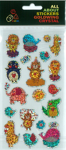 Sticker Crystal Wild Animals (12pcs/pk)-zoom-