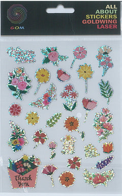 Sticker Laser Vintage Flower
