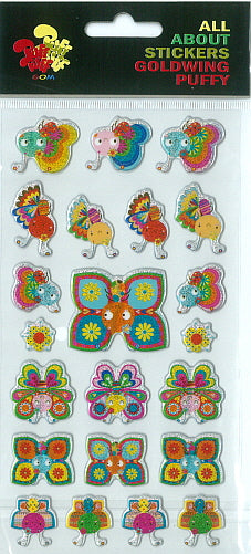 Sticker Puffy Butterflies (12pcs/pk)-zoom-