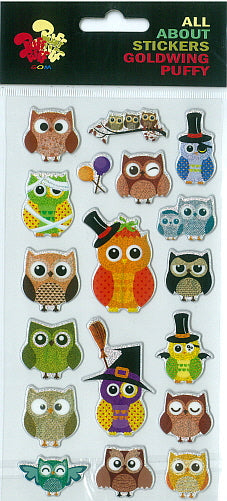 Sticker Puffy Owls