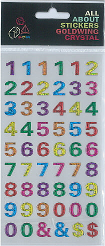 STCRNO: Sticker Crystal - Number (12pcs/pk)-zoom-