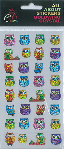 Sticker Crystal Owl (12pcs/pk)-zoom-