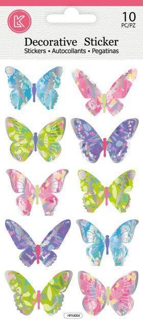 Sticker Decorative - Butterflies 3 (12pcs/pk)-zoom-
