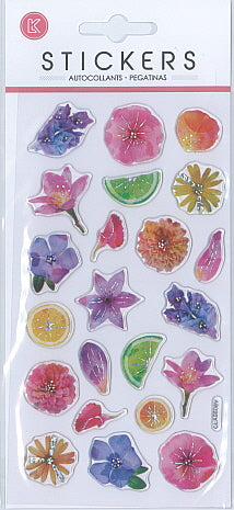 STFG08: Sticker Foil & Glitter - Flower 08 (12pcs/pk)-zoom-