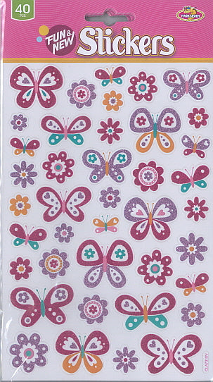 Sticker Glitter - Butterflies (12pcs/pk)-zoom-