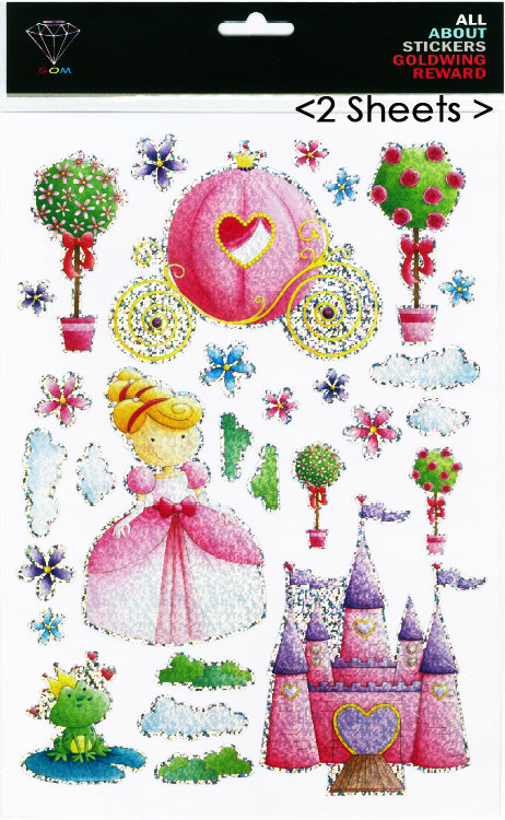 STGLPR: Sticker Glitter Princess (12pcs/pk)-zoom-