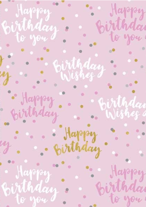 Folded wrap female birthday
