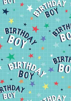 Folded wrap birthday boy juvenile