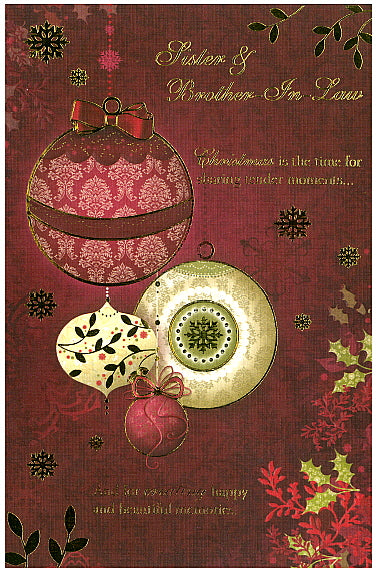 $3.90 Cards X-MAS Sister & Brother-In-Law (6pcs/pk)-zoom-
