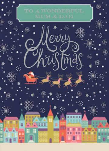 $3.90 Cards X-mas MUM & DAD (6pcs/pk)-zoom-