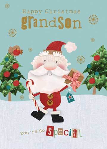 $3.90 Cards X-mas Grandson (6pcs/pk)-zoom-