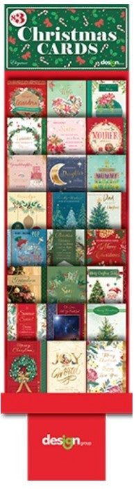 XEFULL240R: Xmas Elegance Cards 240pc Relations Set with Stand-zoom-