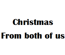 X-Mas $2 Card From Both Of Us