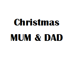 $2.5 Cards X-Mas Mum & Dad